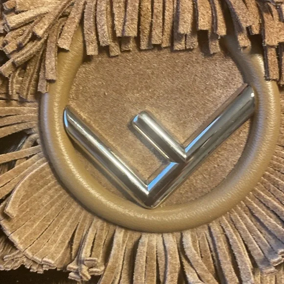 Fendi Brown Fringe Shoulder Bag - Picture 4 of 9